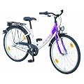 Prophete M�dchen Fahrrad Wave, 3 Gang, polarwei�/violett, Rahmenh�he: 34 cm, Reifengr��e: 24 Zoll (61 cm), 2009