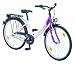 Prophete Mädchen Fahrrad Wave, 3 Gang, polarweiß/violett, Rahmenhöhe: 34 cm, Reifengröße: 24 Zoll (61 cm), 2009