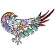 Silver Tone Song Bird Animal Pin Brooch