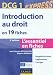 Introduction au droit DCG 1- en 19 fiches - 3�me �dition