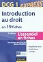 Introduction au droit DCG 1- en 19 fiches - 3�me �dition