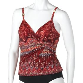 Christina Women's Mysterious Land Crossover Cami Tankini Top