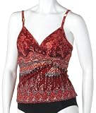 Christina Women's Mysterious Land Crossover Cami Tankini Top
