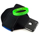 Sale Apple iPhone 4 Blue Neoprene Exercise Armband for New 4g iPhone AT&T Touchscreen Smart Phone + Live * Laugh * Love Vangoddy Wrist Band!!!