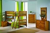 Twin over Twin Mission style Bunk Bed in Honey