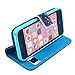 iphone 5C Case, Sparkle Print in Night Flip Wallet Credit ID Card Slot Holder Phone Case With Stand --Retail Package W Screen Protector