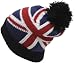 UK（イギリス） USA（アメリカ）国旗柄 ボン付きニット帽