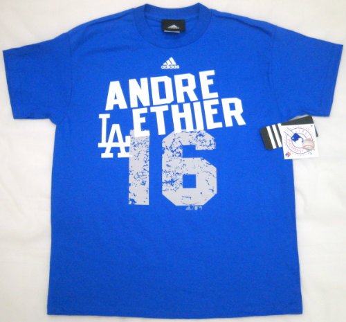 MLB Adidas L.A. Dodgers Andre Ethier Youth T-Shirt Small (Size 8) Blue