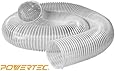 POWERTEC 70129 2-1/2-Inch x 10-Foot Flexible PVC Dust Collection Hose, Clear Color