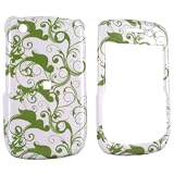 For Blackberry Curve 8520 Hard Case Cover Green Swirls