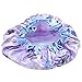 Mudder Waterproof Women Shower Bath Cap, 2 Pack, Blue and Purple