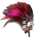 Fuchsia Pink Vibrant Feather Plume Hair Headband