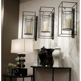 Global Views Open Cube Hurricane Candle Lantern, Black, Large by Global Views