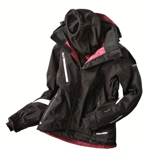 Northland Damen Doppeljacke Freeski Combi, Black/ White/ Fuchsia, 36 Preisvergleich