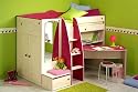 Hochbett Lotta mit Kleiderschrank & Schreibtisch