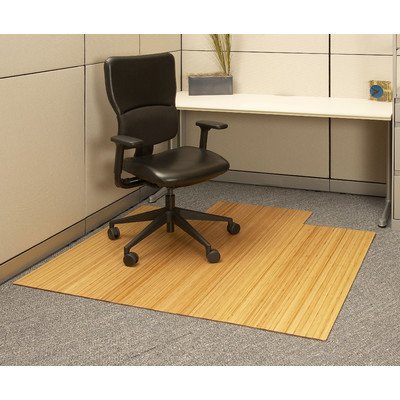 Bamboo Standard Hard Floor Rounded Edge Chair Mat Size: 55