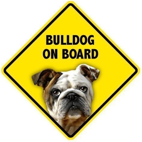 Bulldog On Board Home & Car Window Swinger Sign by Scandical