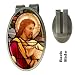 Money Clip Oval of Jesus Christ with Lamb in Stained Glass (Our Savior, the Lamb of G...