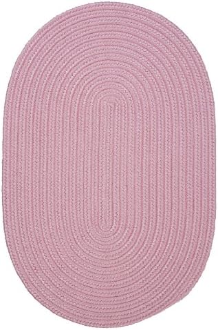 Boca Raton Polypropylene Braided Rug, 3-Feet by 5-Feet, Light Pink