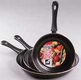 Metro 3 Piece Carbon Steel Non-Stick Fry Pan Set