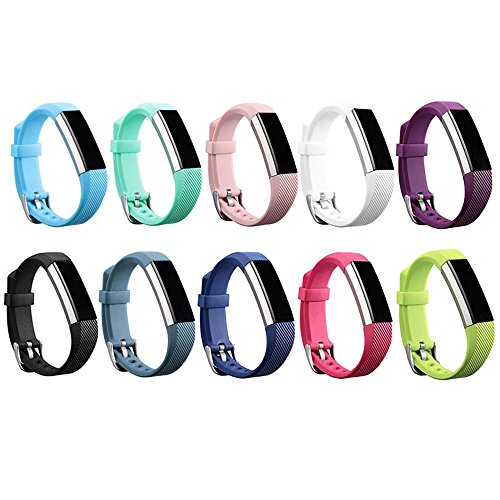 HWHMH Fitbit Alta Band, Watch Buckle Design, Replacement Bands with Chrome Watch Clasp and Fastener Buckle - Fix the Clasp Fall Off Problem (Note: Tracker NOT included)