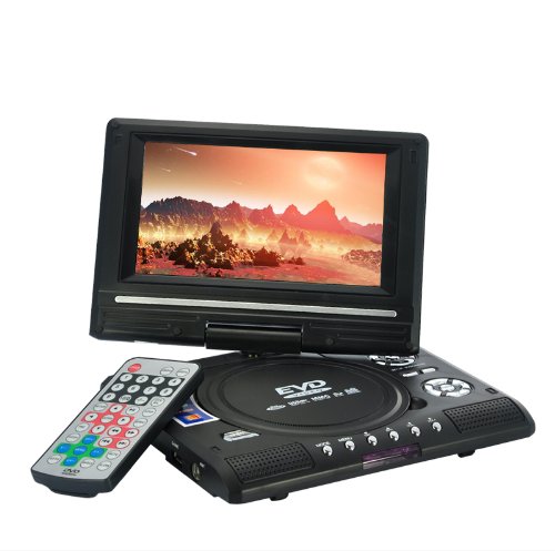 High-Tech Place Lecteur DVD portable 7 avec écran rotatif High-Tech Place Lecteur DVD portable 7 avec écran rotatif