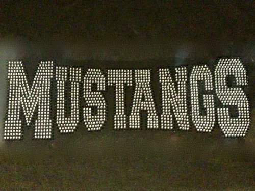 Mustangs Mascot Rhinestone Transfer Iron on