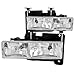 Anzo USA 111004 Chevrolet Crystal Chrome Headlight Assembly - (Sold in Pairs)