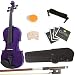 Mendini 1/2 MV-Purple Solid Wood Purple Violin + Hard Case, Shoulder Rest, Bow, Rosin and Extra Strings