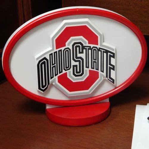 Ohio State Buckeyes Desk Logo Art