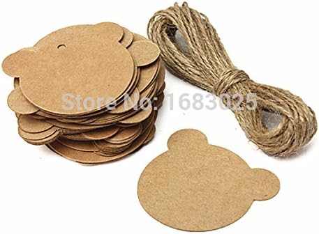 100pcs/lot Wholesale 3x6cm Mini Vintage Kraft Blank Price Hang Tag Retro Kraft Gift Tag Paper Tag Birthday Gift