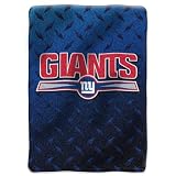 New York Giants 60"x80" Royal Plush 803 Raschel Throw Blanket - Diamond Style