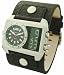 Kahuna Kty-0001G Mens Black Leather Cuff Watch