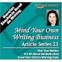 Novelist Stephanie Bond on Writing: Mind Your Own Writing Business, Article Series 23