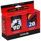 Lexmark Twin-Pack #70 Black and #20 Color Print Cartridges (15M2328)