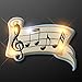Bar of Musical Notes Light Up Pins (Set of 25)