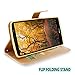 Cellularvilla S6 Active Case, [Stand Feature] Flower Texture Wallet Case [Diamond Jewel] Premium [Bling Luxury] PU Leather Flip Cover [Card Slots] for Samsung Galaxy S6 Active G890 (Golden Bling)