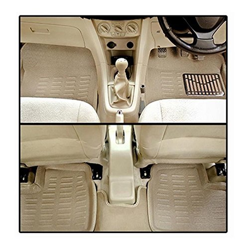 Beige 3d Car Floor Mats For Fiat 500 Abarth Waterproof Dustproof