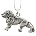 Lion Pendant with 1.2mm Ball Chain 16 to 18" title=
