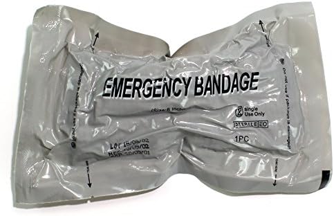 Prep Trust Emergency First Aid Israeli Battle Dressing Compression Bandage, (1 Pack 6 Inch)