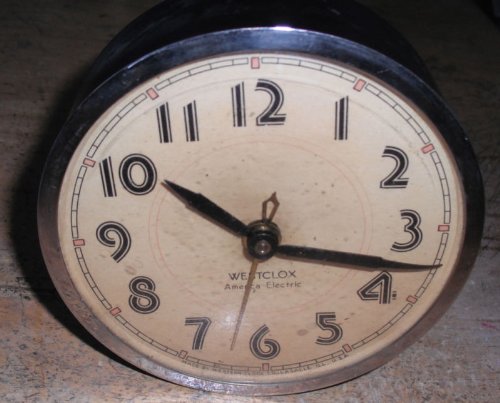 Vintage 1950s Westclox Electric Alarm Clock