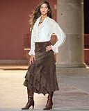 Tiered corduroy skirt