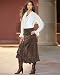 Together Ruffled suede skirt|