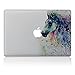 Vati Leaves Removable Painted Horse Vinyl Decal Sticker Skin Art Black for Apple MacBook Pro Air Mac 13