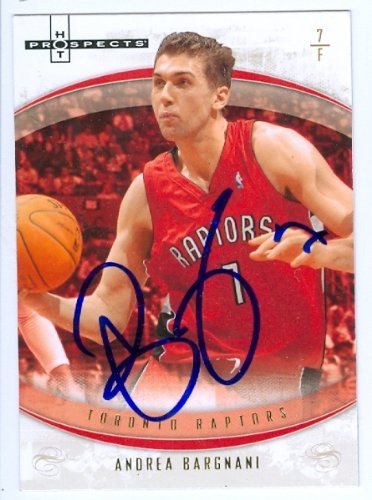 Andrea Bargnani Autographed/Hand Signed Basketball Card (Toronto Raptors - Italian National Basketba