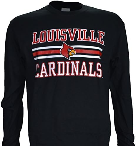 University of Louisville: L'ville Stripes Cardindals Basketball on Long Sleeve Black