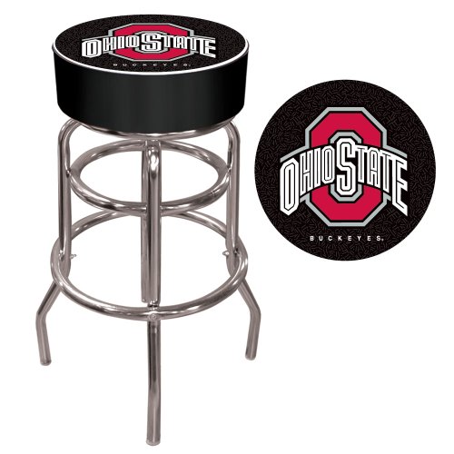 NEW Ohio State University Logo Padded Bar Stool - Black (Game Room Products)