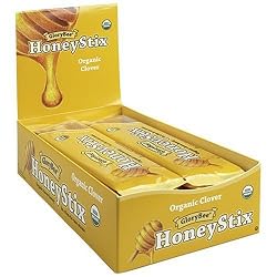 GloryBee Organic Natural HoneyStix, 5-Count Bags (Pack of 16)