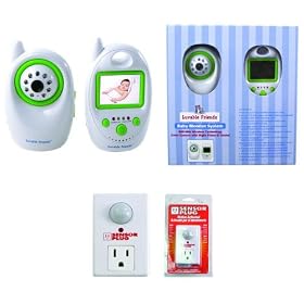 Luvable Friends Portable Handheld Day/Night Color Video Baby Monitor, Green