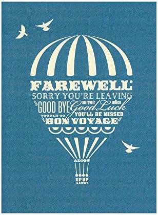Farewell Greeting Card - Leaving Card,Bye, New Adventure, Good Luck, Bon Voya...